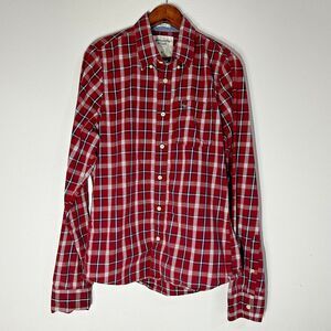 Abercrombie & Fitch Mens Shirt Long Sleeve Muscle XL Plaid Flannel Multi Cotton
